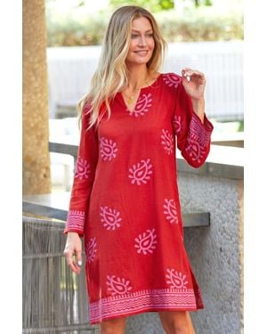 Aspiga Ladies Sustainable Guadalupe Short Kaftan - Red