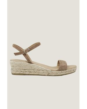 Maypol Aspiga Sustainable Canvas Low Wedge Moli Espadrilles Summer Holiday - Natural