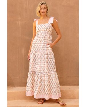 Aspiga Sustainable Tabitha Dress Summer Holiday Occasion 100% Organic Cotton - Brown