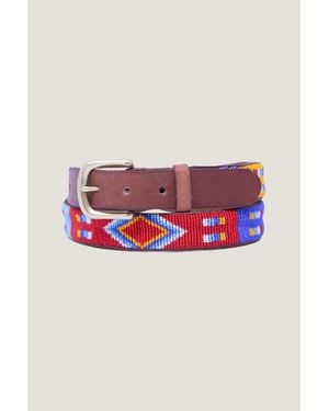 Kalonzo Aspiga Color Block Diamond Belt - Red