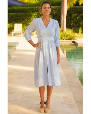 Aspiga Sustainable Jamila Embroidered Dress Summer Holiday - Yellow