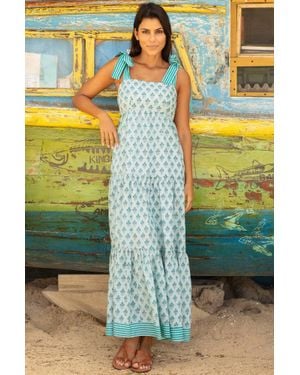Aspiga Sustainable Tabitha Dress Summer Holiday 100% Organic Cotton - Green