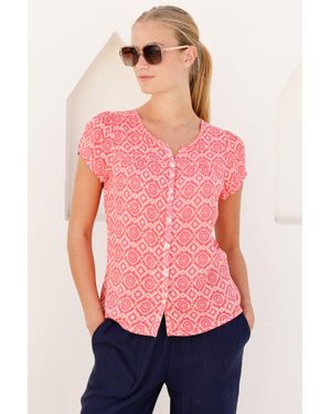 Aspiga Lisbon Viscose Crinkle Blouse - Pink