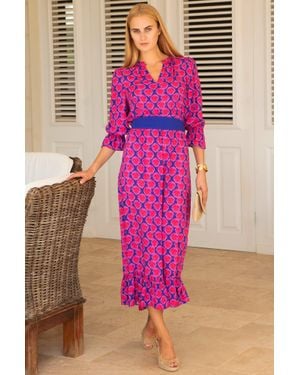 Aspiga Sustainable Maeve Dress Summer Holiday Ecovero Viscose - Pink