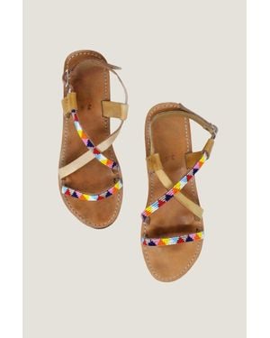 Aspiga Ethical Lara Leather Sandals Strap - Multicolour