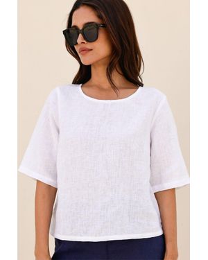 Aspiga Ladies Sustainable Shell Top Summer Holiday - White