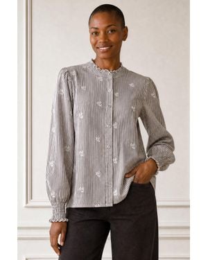 Aspiga Cosima Embroidered Blouse - Gray