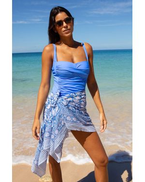 Aspiga Ladies Sustainable Size Sarong Dianthus - Blue