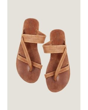 Aspiga Sustainable Leather Handmade Kenyan Sandals Size 36 - Brown