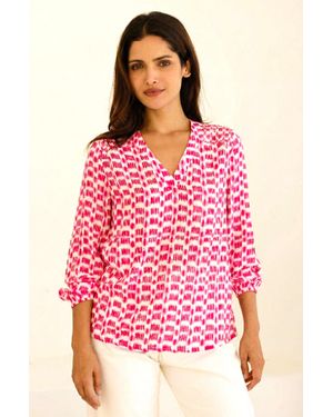 Aspiga Clea Viscose Crinkle Blouse - Pink
