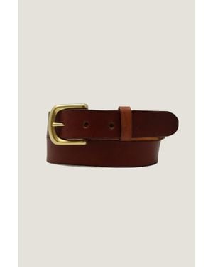 Kalonzo Aspiga Sustainable Plain Leather Belt - Brown