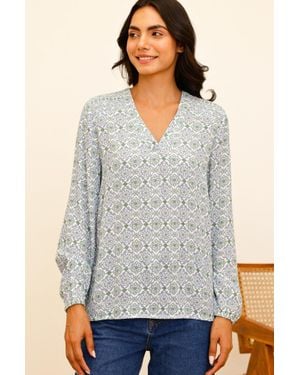 Aspiga Sustainable Clea Viscose Blouse - Gray