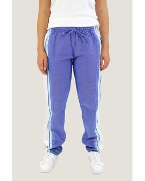 Aspiga Sustainable Cotton Kenyan Kikoy Trousers Summer Holiday Gifting - Blue