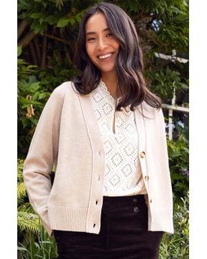 Aspiga Ladies Sustainable Swing V Neck Cardigan Merino Wool - Black