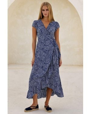 Aspiga Demi Ecovero Wrap Dress - Blue