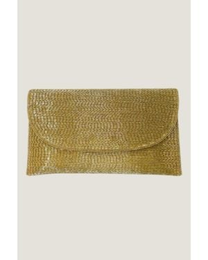 Aspiga Ladies Ethical Beaded Clutch Bag - Natural