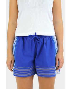 Aspiga Sustainable Kikoy Beach Shorts Summer Holiday Beach Side - Blue