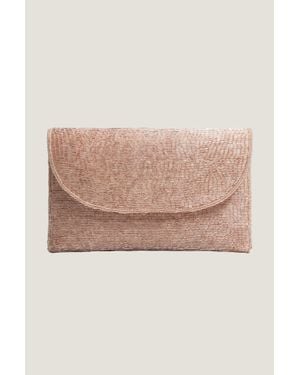 Aspiga Beaded Clutch Bag - Natural