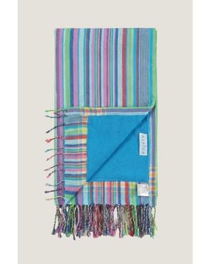 Aspiga Ethical Cotton Handmade Beach Kenyan Kikoy Towel - Blue