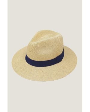 Somerville Aspiga Ladies Sustainable Paper Raffia Panama Hat Summer Beach Holiday Woven Straw Adjustable Stripe - Multicolor