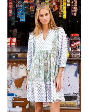 Aspiga Sustainable Marina Print Mix Dress Summer Holiday 100% Organic Cotton - Multicolor