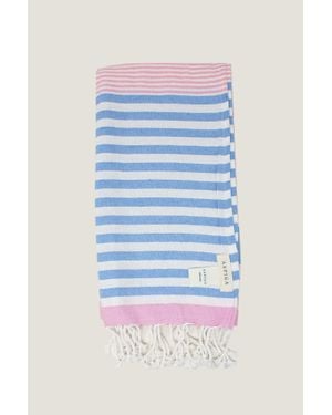 Aspiga Sustainable Handmade Kenyan Kikoy Towel Cotton Summer Holiday Gifting - Blue