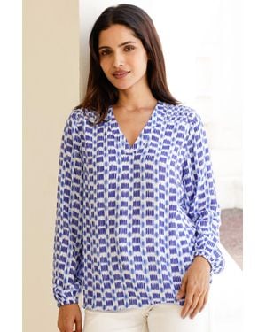 Aspiga Clea Viscose Crinkle Blouse - Blue
