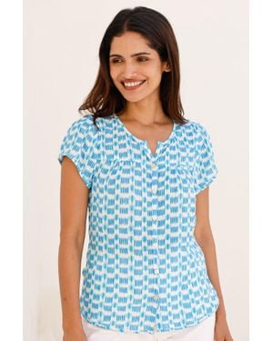 Aspiga Lisbon Viscose Crinkle Blouse - Blue