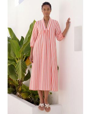 Aspiga Sustainable Itisha Striped Dress Summer Holiday Cover Up - Pink