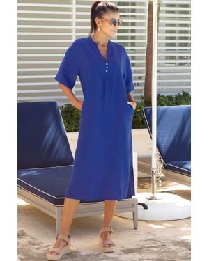 Aspiga Ethical Ithaca Dress Summer Holiday Beach Cover Up Cobalt - Blue