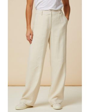 Aspiga Ladies Sustainable Blend Trousers Oatmeal Cream Summer Wedding Guest Co Ord - Natural