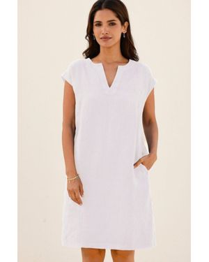 Aspiga Ethical Dori Dress Summer Holiday Beach Cover Up - White