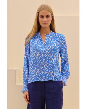 Aspiga Kaia Viscose Crinkle Blouse - Blue