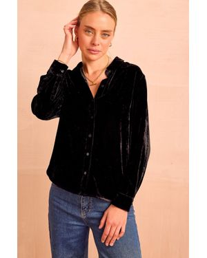 Aspiga Ladies Ethical Velvet Shirt Winter - Black