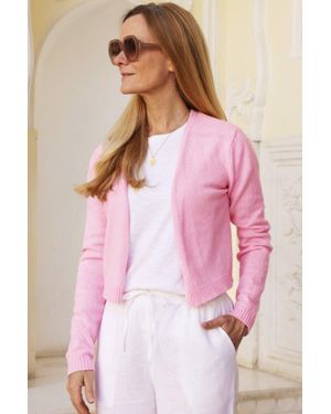 Aspiga Sustainable Merino Wool Edge To Edge Cardigan - Pink