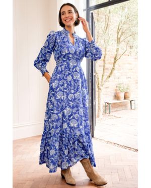 Aspiga Ladies Sustainable Emmeline Maxi Summer Wedding Guest Evening Dress Cobalt - Blue