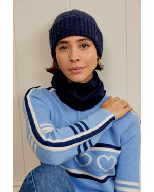 Robert Mackie Aspiga Rona Rib Knit Hat - Blue