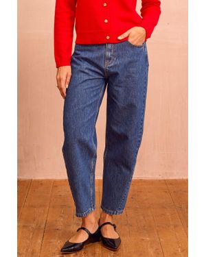 Aspiga Ladies Barrel Organic Cotton Jean Mid Wash - Blue