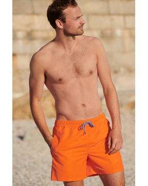 Aspiga Sustainable Recycled Polyester Swim Short Plain Summer Beach Holiday S-Xxl - Orange