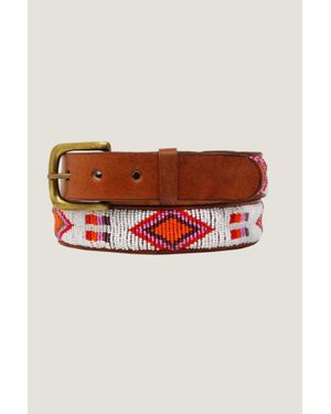 Aspiga Sustainable Kenyan Beaded Maasai Belt Leather Diamond - Multicolour