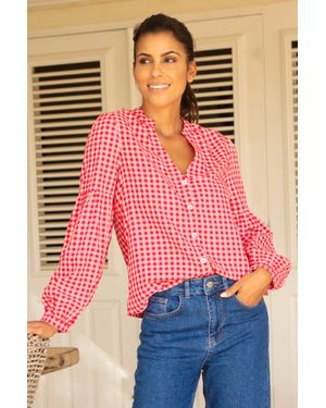 Aspiga Leila Gingham Blouse - Red