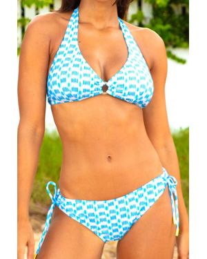 Aspiga Recycled Halter Bikini Tunnel Side Bottoms - Green