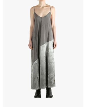 MUTEDANCE Patchwork Printed Sling Maxi Dress - Gray