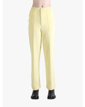AURALEE Cotton Nylon Pile Pants - Yellow