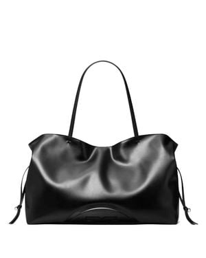 Tory Burch Natuura Drawstring Tote Bags - Black