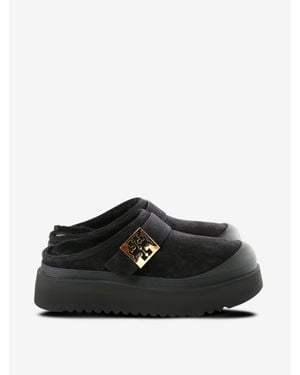 Tory Burch Mellow Shearling Platform Mule - Black