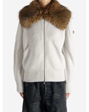 Moose Knuckles Corina Fzip Sweater - Gray