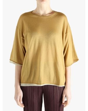 Casey Casey Ultra Light Double T-Shirt - Yellow