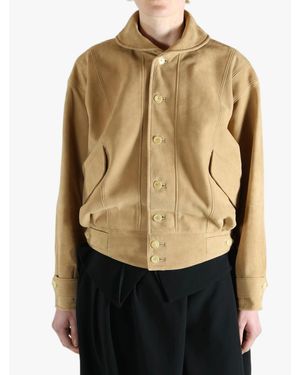 AURALEE Silky Grain Suede Blouson - Black