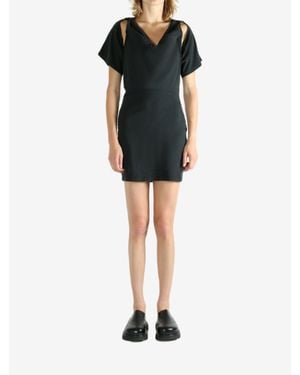 Alexander Wang Deconstructed Cowl Neck Mini Dress - Black
